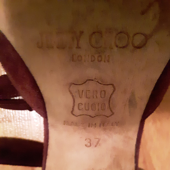 BUTTER SOFT...WOMENS JIMMY CHOO SUEDE BURGUNDY STRAP-UP PUMP Sz:7 - Picture 6 of 6